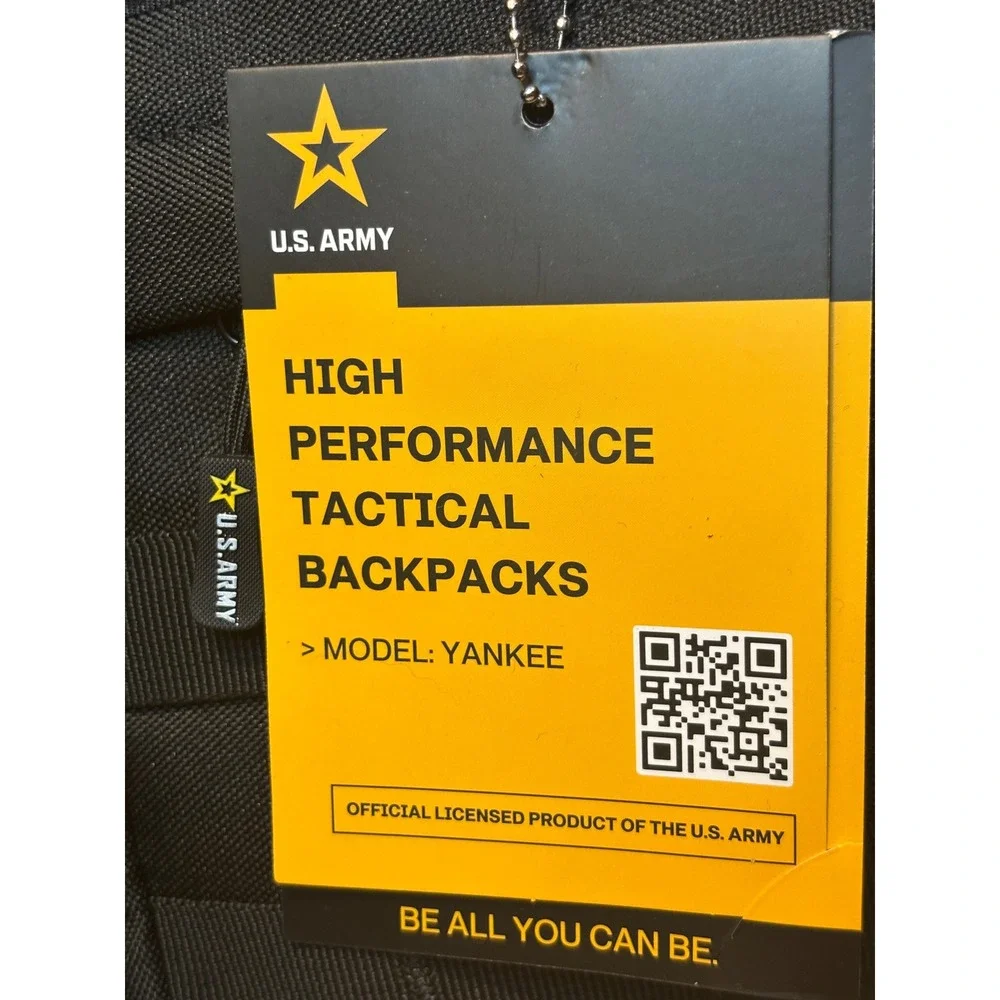 US Army Yankee Tactical Backpack Black MOLLE Laptop Sleeve Military Bag NEW